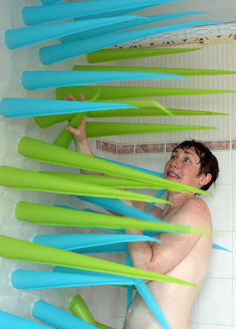 Inflatable Shower Curtain